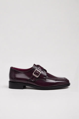 Ines Brogue in Burgundy Leather - Size 37