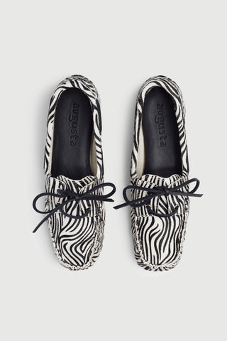 Ivy loafers in Zebra print Calf Hair