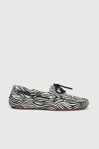 Ivy loafers in Zebra print Calf Hair