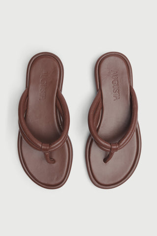 Mia Sandals in Chocolate Leather