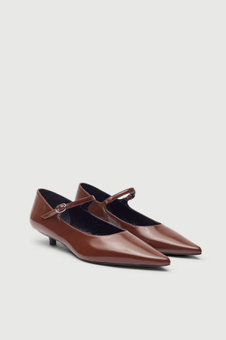 Paloma Mary Janes in Caramel Leather
