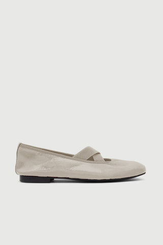 Bettina Ballerines en Cuir verni Crème - Taille 39