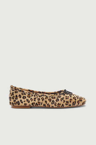 Sienna Ballet Flats in Leopard Print Calf Hair