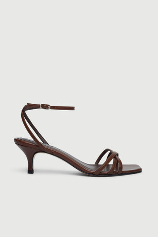 Uma Sandals in Chocolate Leather