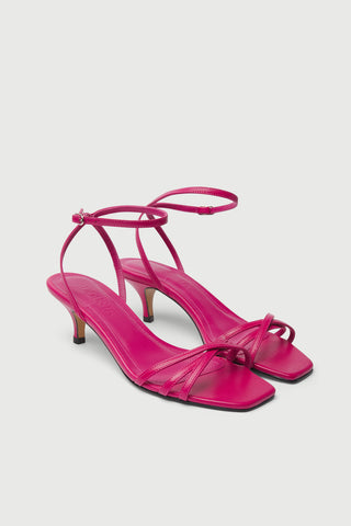 Uma Sandals in Fuchsia Pink Leather