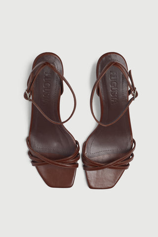 Uma Sandals in Chocolate Leather