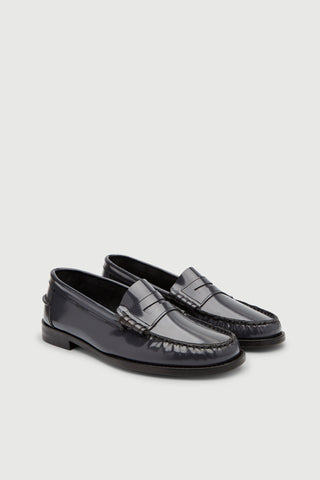 Zoe Loafers in Grey Leather