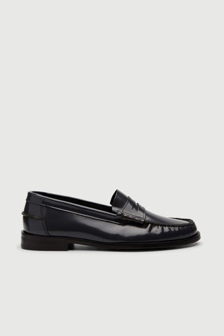 Zoe Loafers in Grey Leather