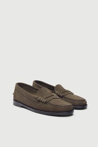 Zoe Mocassins en Daim Kaki