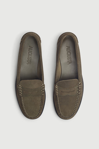 Zoe Mocassins en Daim Kaki
