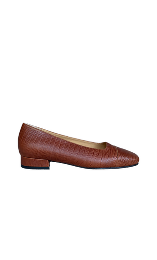 Bianca Engraved Leather Brown - Size 37